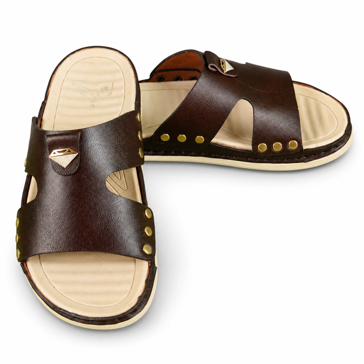 19 Wide-Strap Arabic Slide Sandals - Image 1