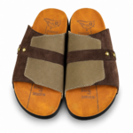 Two Tone Wide Strap Slide Sandal - Image 2