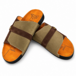 Two Tone Wide Strap Slide Sandal - Image 3